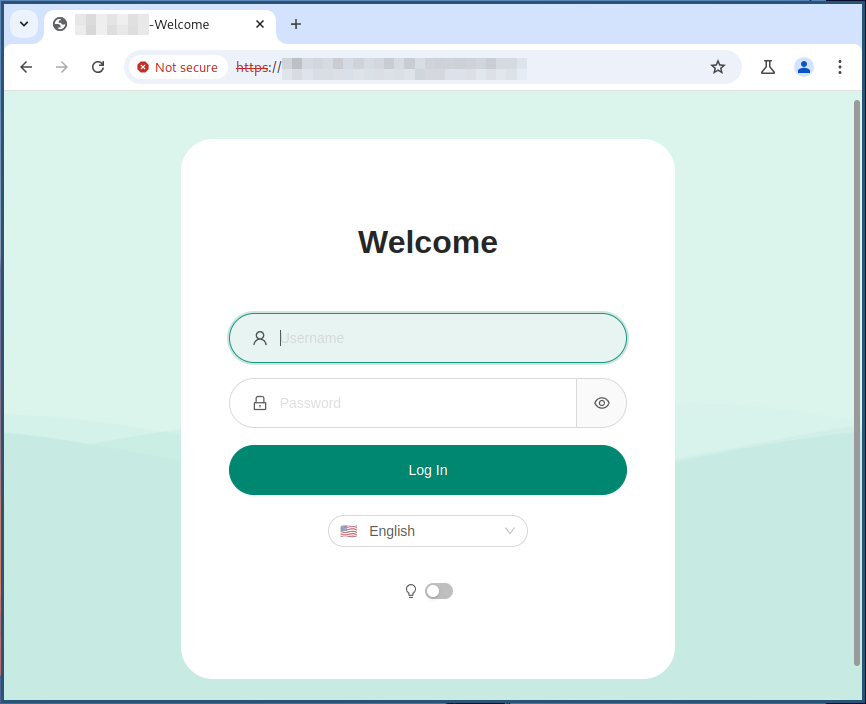 3x-ui login page