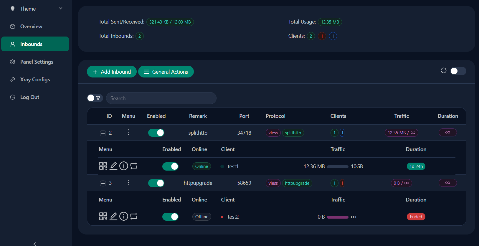 3x-ui panel